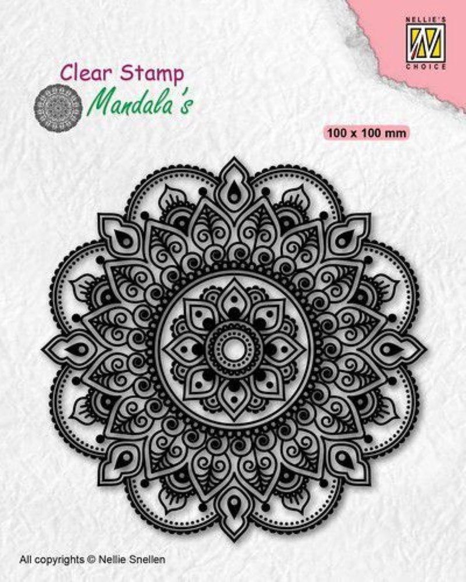 CSMAN005 Nellie Snellen clearstamp mandalas - Fantasy flower - stempel fantasie bloem - mandala